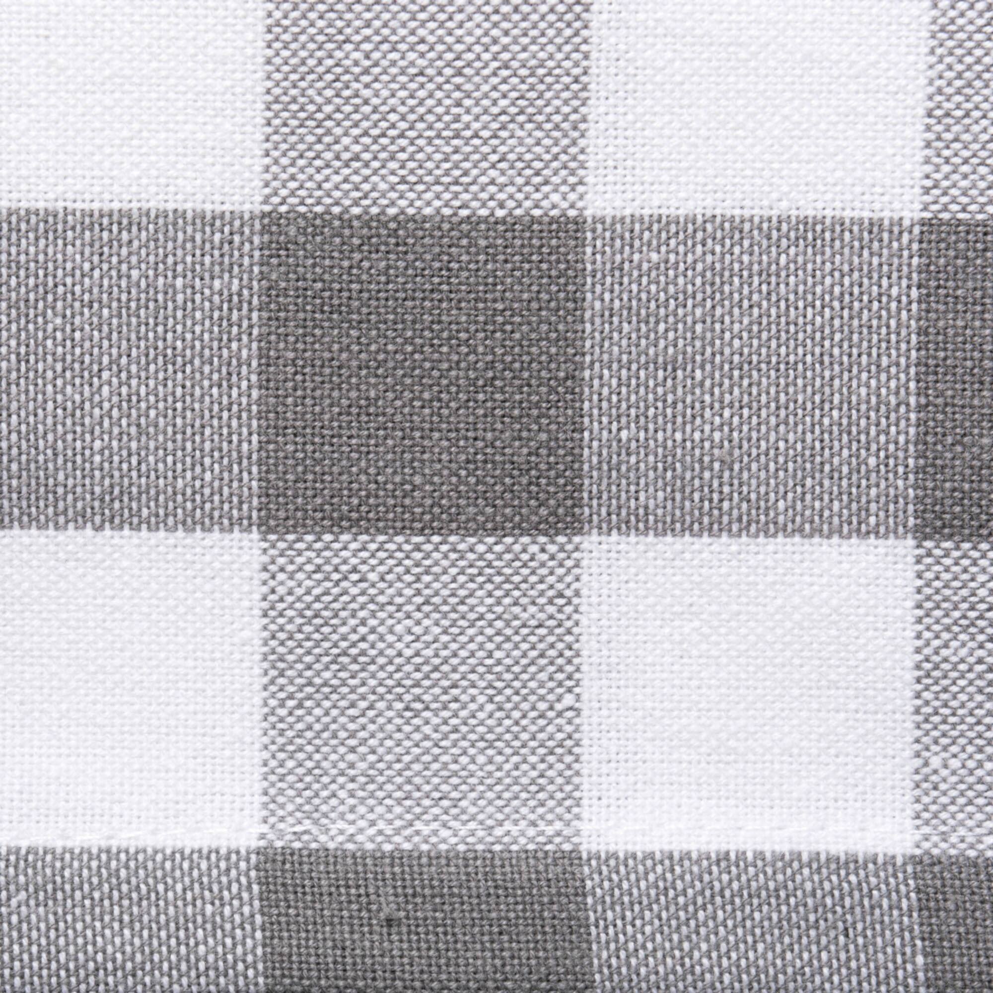 Gray-White Checkers Tablecloth 52" x 52"